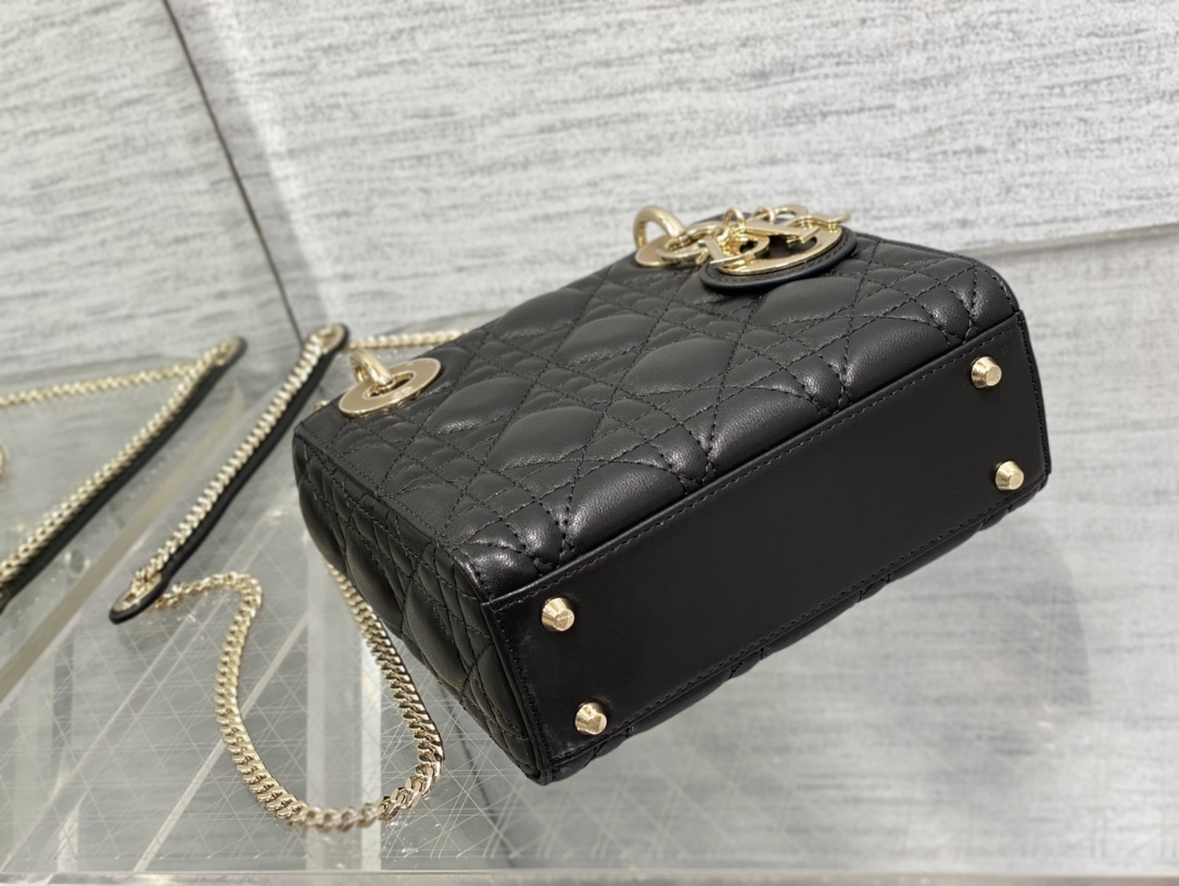 Mini Lady Dior Bag Black Cannage Lambskin